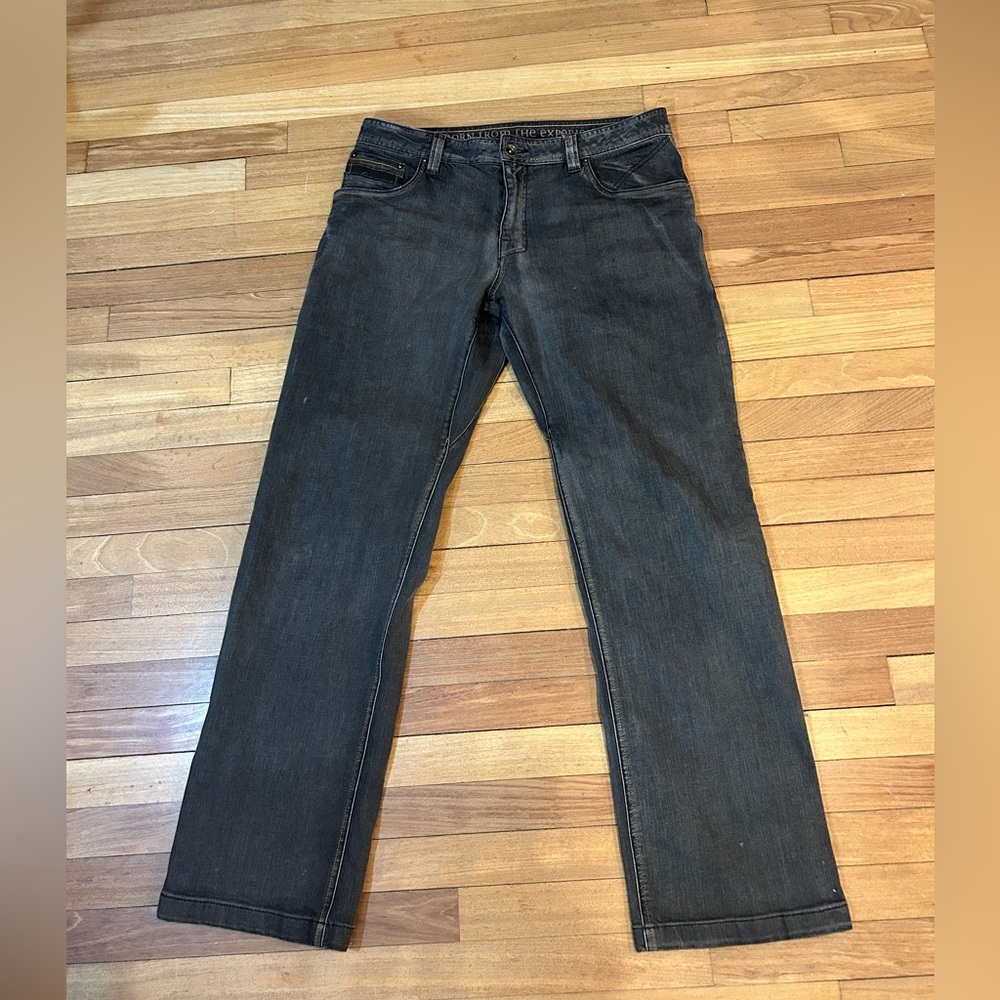prAna® Mens Denim Black Jeans 35Wx34L Straight Leg P2-14